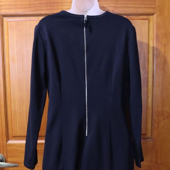 Banana Republic Gray and Black Midi Dress 14 Business Casual Carrer - Picture 6 of 11